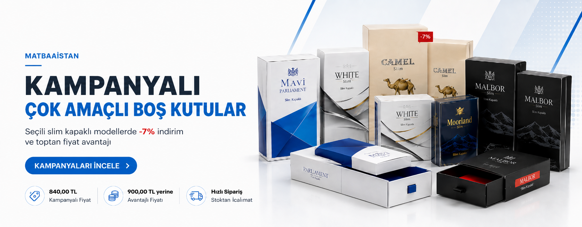 kampanyalı çok amaçlı boş kutular