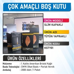 Slim Kapaklı Tütün Yapraklı - 2000 Adet