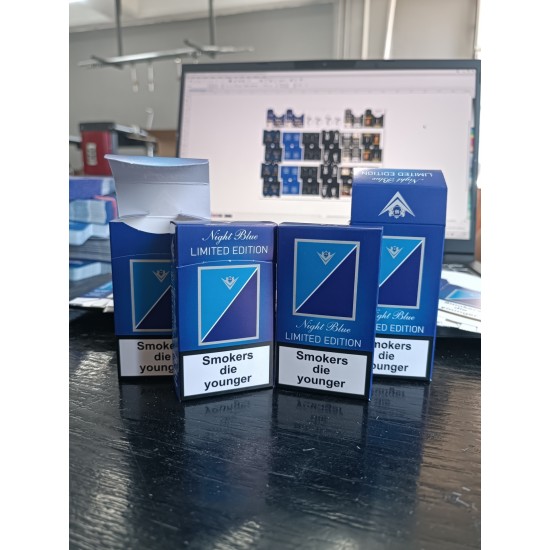 Slim Kapaklı Parlement mavisi ile tasarımlı Çok Amaçlı Boş Kutu - 2000 Adet