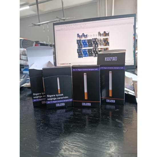 Kalın Kapaklı Çok Amaçlı Boş Kutu siyah temalı mor hatlı tasarım - 2000 Adet