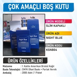 Slim Kapaklı Night Blue - 2000 Adet
