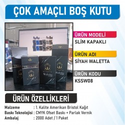 Slim Siyah Waletta - 2000 Adet